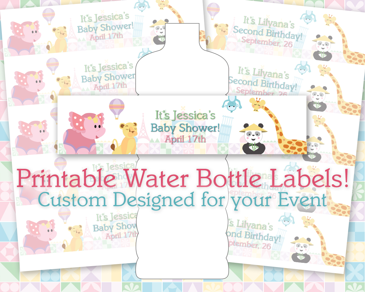It's a Small World Water Bottle Label