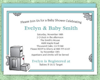 Custom Robot Invitation Digital File