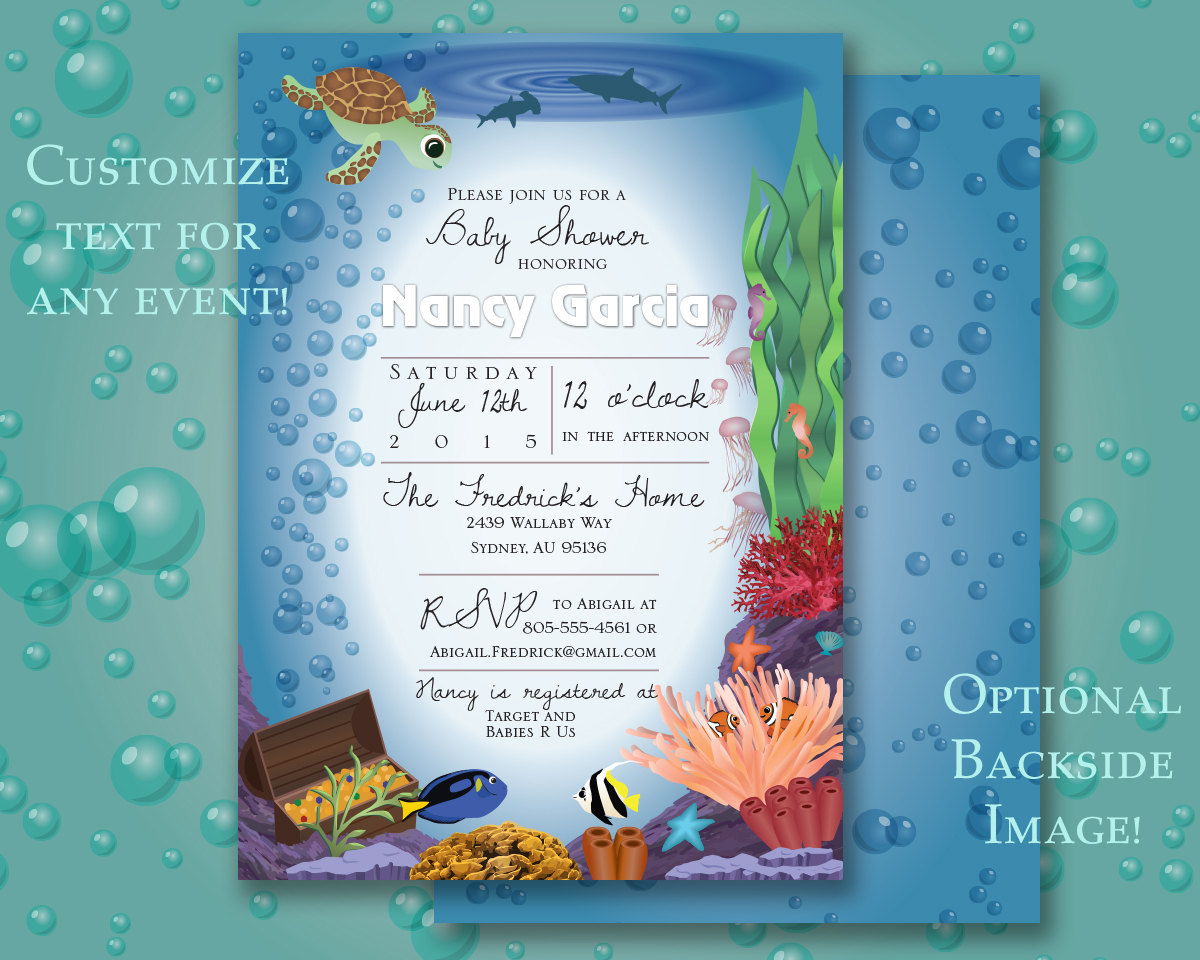 Under the Sea Invitation Custom Download
