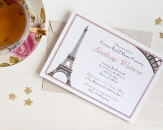 Custom French Paris Printable Invitation