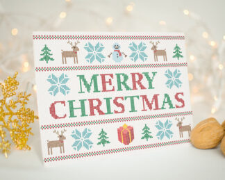 Editable Ugly Sweater Christmas Card Instant Digital Download