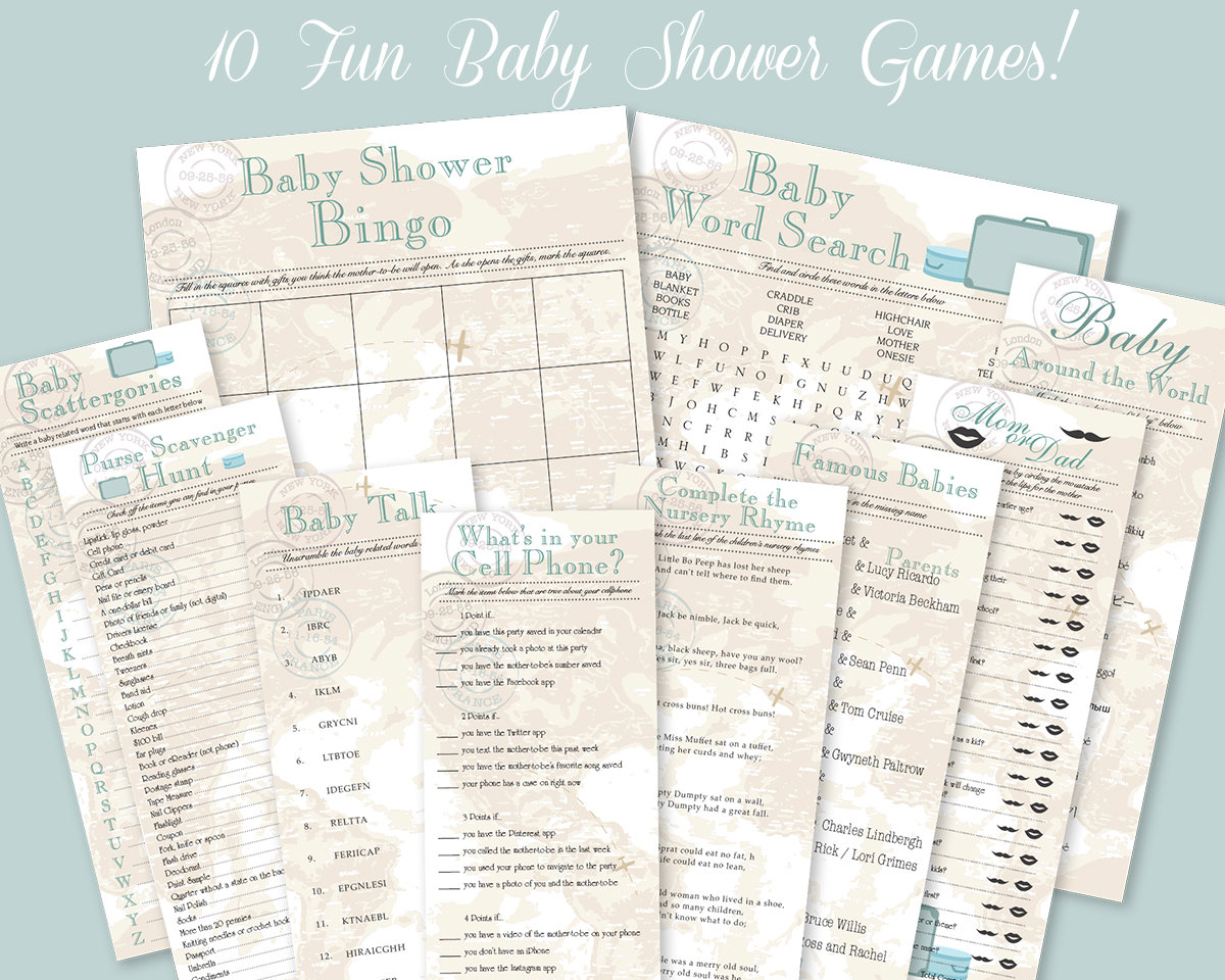 10 Vintage Travel Baby Shower Games