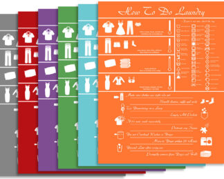How To Do Laundry Art Print Instant Download Printable 11" by 14"