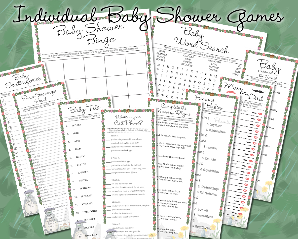 Individual My Neighbor Totoro Baby Shower Games