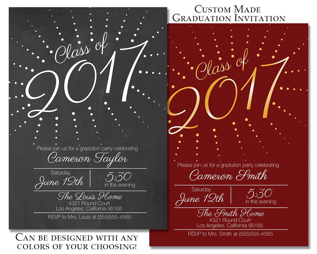 Graduation Party Invitation Digital File